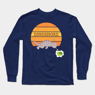 Dinosnore - Cute Dinosaur Dreaming Long Sleeve T-Shirt